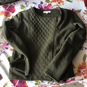 Athleta green sweater jacket